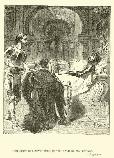 La aventura de Don Quijote en la Cueva de Montesinos de John Gilbert